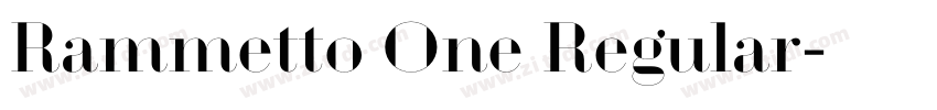 Rammetto One Regular字体转换 Rammetto One Regular字体转换